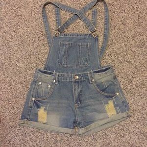 Wax Jean Short Overalls • S